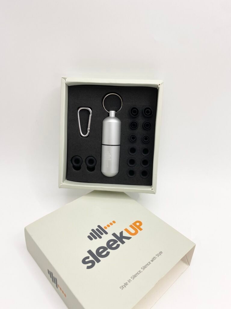 Designed for comfort and precision, our earplugs offer customizable noise reduction and come with a convenient carrying case for on-the-go peace of mind. Experience serenity wherever life takes you with Sleekup.